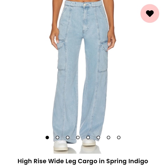 Hudson high rise wide leg cargo jeans - Picture 1 of 4